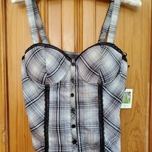 NWT Jessica Simpson Checkered Tank Top